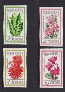 German Democratic Republic DDR #841-844 MNH 1966  flower show