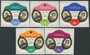 Tonga 1970 SG310-314 Royal Visit airmail set MNH