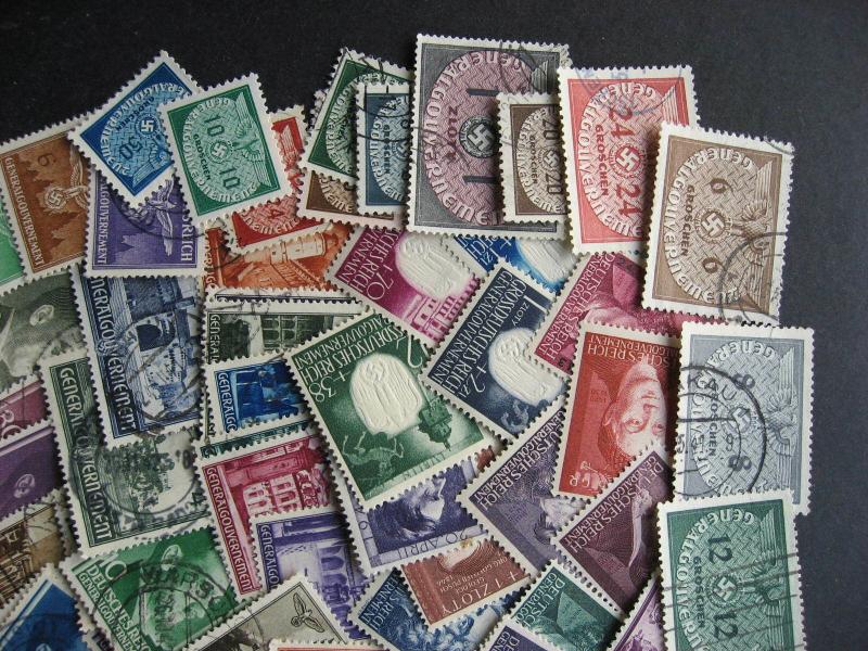 WWII Nazi, Hitler, 105 different Poland Occupation stamps