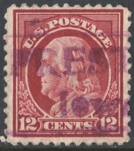 SC#512a 12¢ Franklin Single (1917) Used