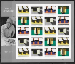 Stamps of USA 2021 MNH** - Artwork by Emilio Sanchez .Sheet