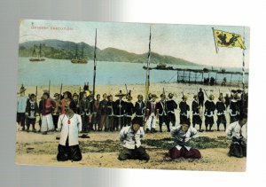 1907 Hong Kong to USA Picture Postcard Cover Prisoners Being Executed