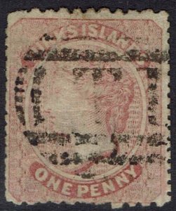 TURKS ISLANDS 1873 QV 1D WMK STAR USED