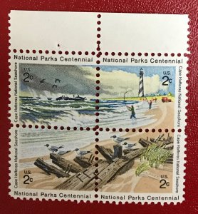 1972 US Sc 1448-1451 MNH Block Cape Hatteras National Seashore CV$1.20 Lot 1859