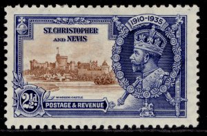 ST KITTS-NEVIS GV SG63, 2½d brown & deep blue, M MINT.