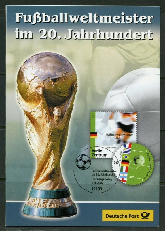 GERMANY 2002 WORLD CUP SOCCER  FIRST DAY CANCELED FOLDER 