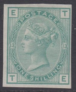 SG 150 1/- green plate 13 Imprimatur lettered TE. A fine fresh mounted mint... 