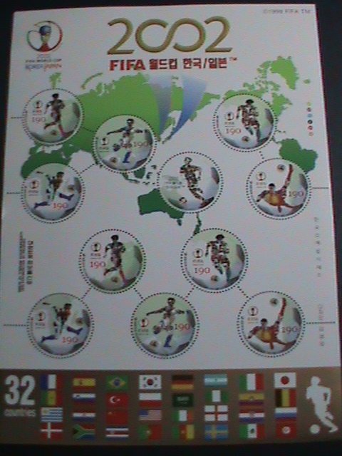 KOREA-2002-SC#2082 WORLD CUP SOCCER CHAMPIONSHIPS-JAPAN & KOREA MNH SHEET VF