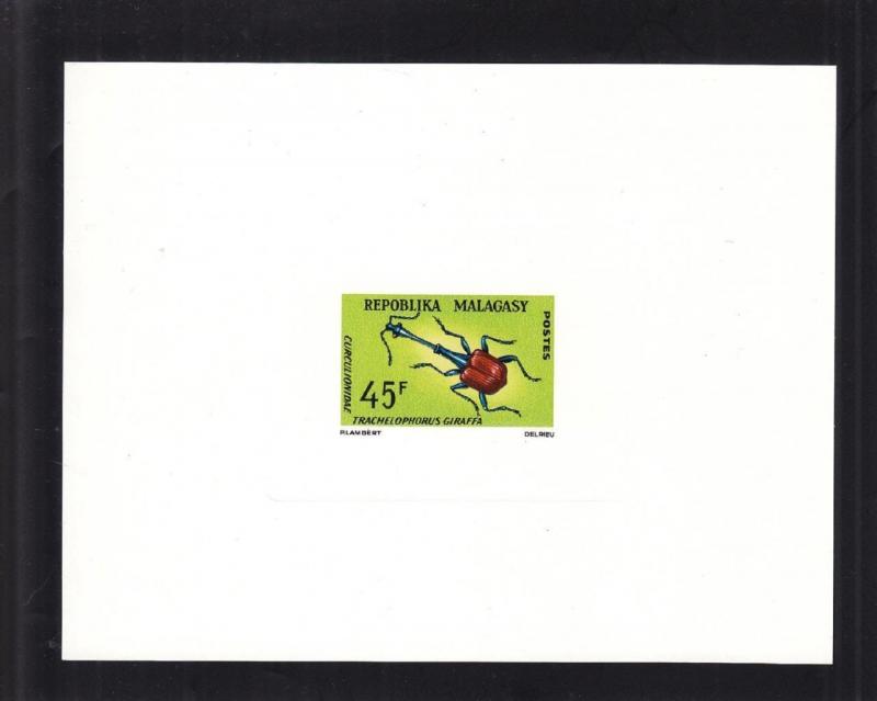 1966, Malagasy: Sc# 384, Weevil, MNH, Die Proof (S14646)