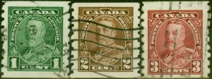 Canada 1935 Coil Set of 3 SG352-354 Fine Used 