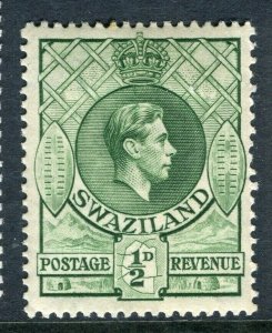 SWAZILAND; 1938 early GVI issue fine Mint hinged 1/2d. value