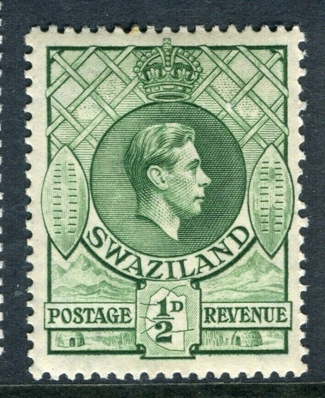 SWAZILAND; 1938 early GVI issue fine Mint hinged 1/2d. value