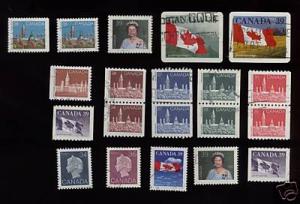    CANADA 1988-90, Coils ,Def. Pair,Flags XF- used Group