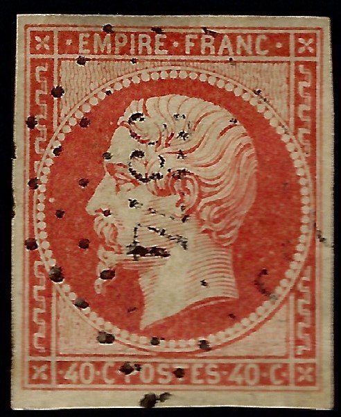 France Sc #18a Used F-VF hr SCV$20...French Stamps are Iconic!