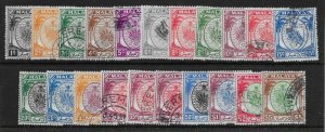 MALAYA NEGRI SEMBILAN SG42/62 1949-55 DEFINITIVE SET USED