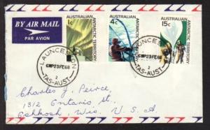 Australia to Oshkosh WI 1968 Antarctic Stamps Cover 