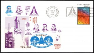 1984 US Space Cover 10th Mission NASA's STS-41-B Space Shuttle Challenger