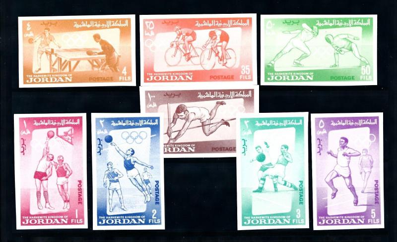 [91608] Jordan 1964 Olympic Games Tokyo Cycling Fencing Football Imperf. MNH