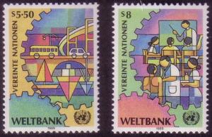 UN Vienna Sc# 88 / 89 World Bank Type 1989 MNH 