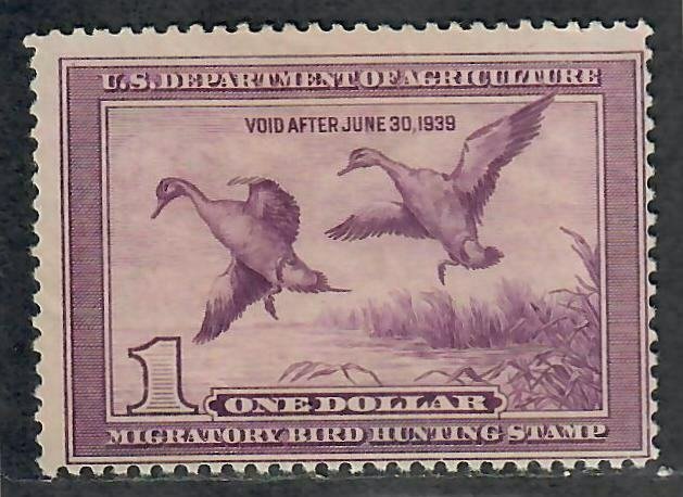 $US Sc#RW5 M/LH/F Duck Stamp, Cv. $200