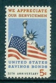 1320 5c Servicemen And Bonds Fine MNH