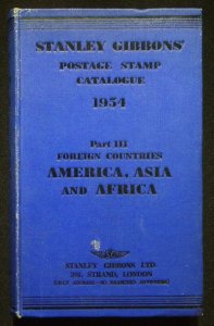 Stanley Gibbons Postage Stamp Catalogue 1954 Part III America, Asia and Africa