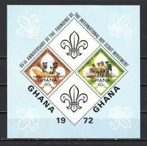 Ghana, Scott cat. 489. Scout Conference o/print s/sheet.