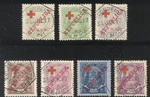 MOZAMBIQUE CO. #B1-7u sed - 1917 Red Cross Set