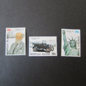 Norfolk Islands Sc 382-384 car set MH