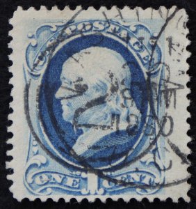 U.S. Used Stamp Scott #156 1c Franklin. Massive Jumbo. 1880 CDS Cancel. A Gem!