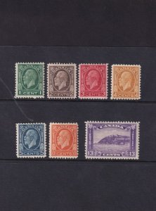 Canada, Scott 195-201, Mint NH-MLH, GV Medallion set, VF