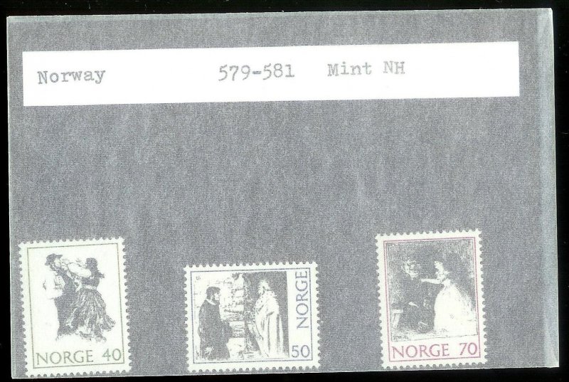 NORWAY Sc#579-581 MINT NEVER HINGED Complete Set