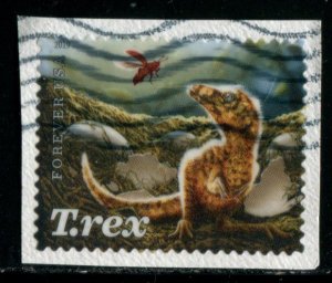 5410 US (55c) Tyrannosaurus Rex SA,  used on paper