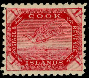 COOK ISLANDS SG20, 1s red, M MINT. Cat £65.