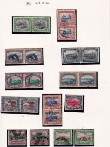 South West Africa - 1931 -  Used Group of 21 Stamps (W.9 of S.A.)