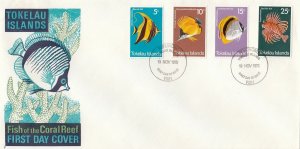 Tokelau Islands Scott 45-8 FDC - Fish