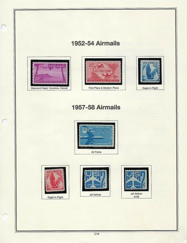 1946-1983 11 ALBUM PAGES OF MNH SINGLES - SCV $51.00+  - W45