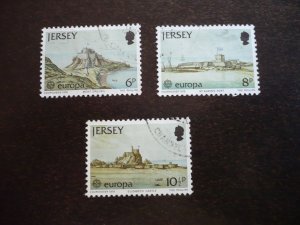 Stamps - Jersey - Scott# 187-189 - CTO Set of 3 Stamps