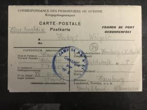 1946 Tunisia Prisoner of War POW Camp 15 Postcard Cover to Germany Hans Helmke