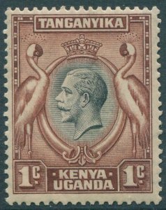 Kenya Uganda and Tanganyika 1935 SG110 1c black and red-brown KGV cranes MH #1 (