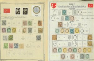 Turkey 1869-1985 M & U Hinged on Mostly Minkus Global Pages