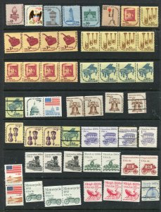 US MINT #1594 and  higher inc 1608 55 Stamps total  (stock page not included)