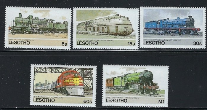 Lesotho 453-57 MNH 1984 Trains (fe1153)