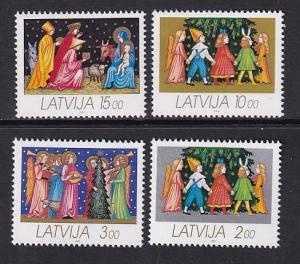 Latvia   #336-339    MNH  1992   Christmas