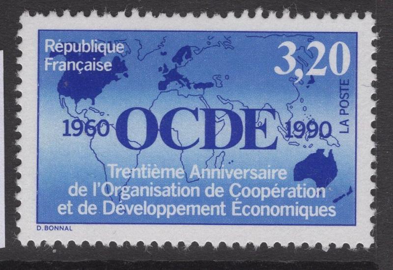 FRANCE SG3007 1990 ORG. FOR ECONOMIC CO-OPERATION & DEVELOPMENT MNH 