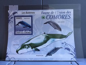 Comoro Islands 2009 Whales mint never hinged stamps sheet R24098