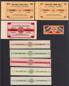 STATE REVENUES: UTAH: (9) BEER STAMPS, Mint NH