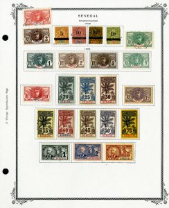 Senegal Clean 1800s to 1939 Stamp Collection