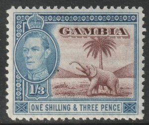 Gambia Scott 138a - SG156a, 1938 George VI 1/3d MH*