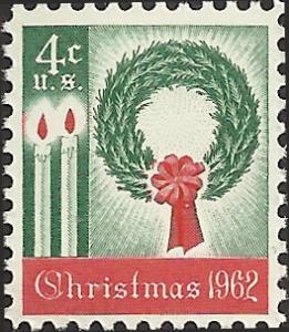 # 1205 MINT NEVER HINGED WREATH AND CANDLES